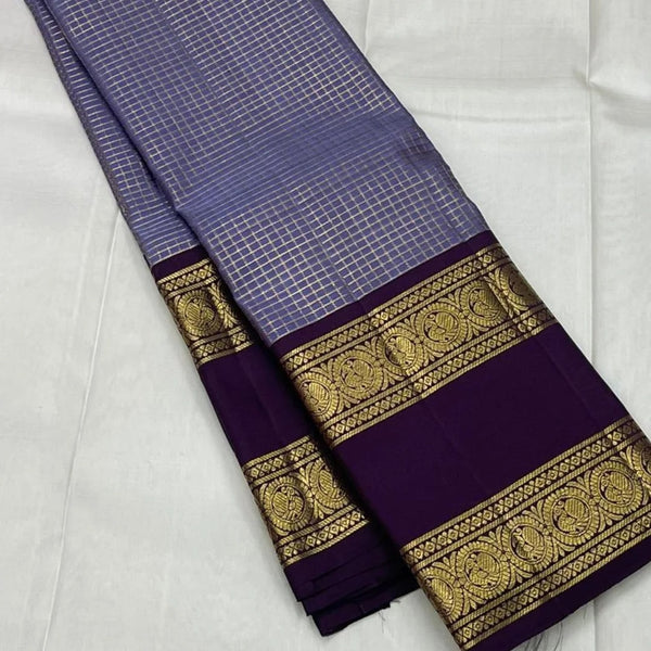 Lavender Kanjivaram Silk Saree | Festive & Party Wear detail view