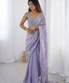 Lavender Space Silk Sequin Embroidery Saree for Party Wear | RD KAVYA