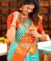 Light Blue Banarasi Silk Saree | Festival & Ceremony Wear