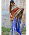 Light Blue Jacquard Silk Saree | Wedding & Reception Wear
