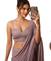 Light Dusty Lavender Bollywood Designer Saree | Party & Festive Wear