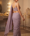 Light Dusty Lavender Bollywood Designer Saree | Party & Festive Wear