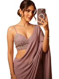 Light Dusty Purple Bollywood Designer Saree | Party & Festive Wear