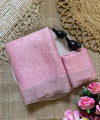 Light Pastel Pink Silk Saree | Wedding & Festive Wear