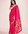 Light Pink Banarasi Silk Saree | Bridal & Festive Wear