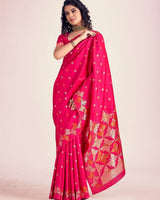 Light Pink Banarasi Silk Saree | Bridal & Festive Wear