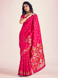 Light Pink Banarasi Silk Saree | Bridal & Festive Wear