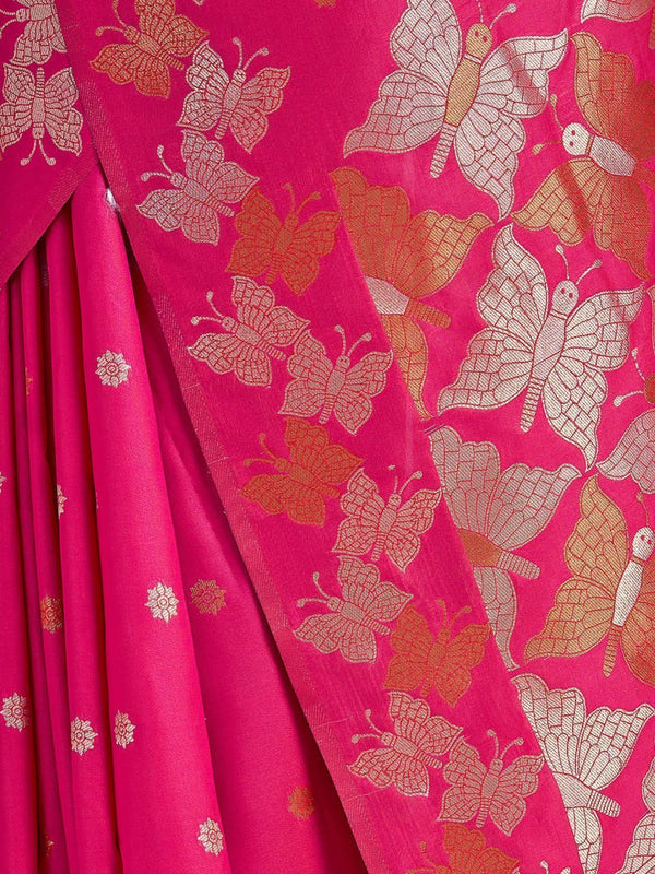 Light Pink Banarasi Silk Saree | Bridal & Festive Wear
