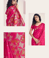 Light Pink Banarasi Silk Saree | Bridal & Festive Wear