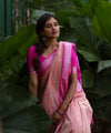 Light Pink Banarasi Silk Saree | Wedding & Festive Wear