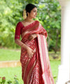 Light Pink Jacquard Silk Saree | Wedding & Reception Wear