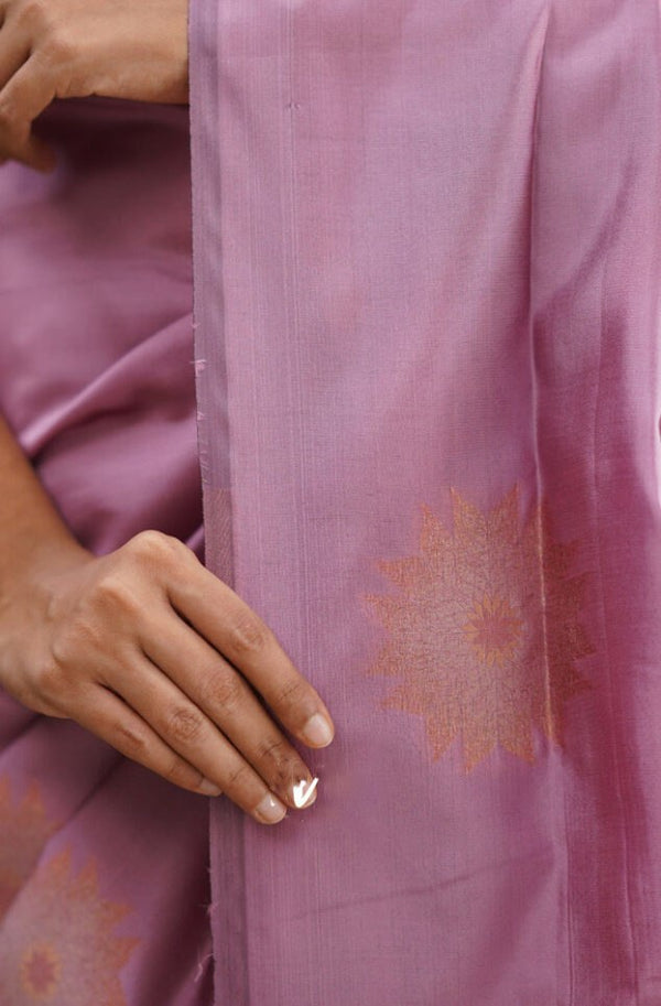 Light Purple Banarasi Silk Saree | Ethnic Wear for Women