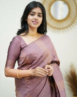 Light Purple Banarasi Silk Saree | Festive & Party Wear