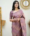 Light Purple Banarasi Silk Saree | Festive & Party Wear