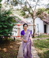 Light Purple Jacquard Silk Saree | Ethnic Wear for Women