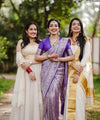 Light Purple Jacquard Silk Saree | Ethnic Wear for Women