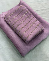 Lilac Rangoli Crush Saree with Sequin Bits Blouse | RD VIAANA