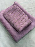 Lilac Rangoli Crush Saree with Sequin Bits Blouse | RD VIAANA