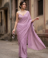 Lilac Rangoli Crush Saree with Sequin Bits Blouse | RD VIAANA