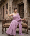 Lilac Rangoli Crush Saree with Sequin Bits Blouse | RD VIAANA