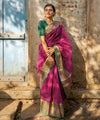 Magenta Banarasi Silk Saree | Traditional Zari Weave