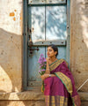 Magenta Banarasi Silk Saree | Traditional Zari Weave