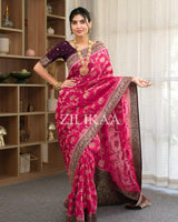 Magenta Pink Banarasi Silk Saree | Festival & Ceremony Wear