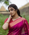 Magenta Pink Cotton Saree | Festival & Ceremony Wear