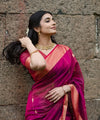 Magenta Pink Cotton Saree | Festival & Ceremony Wear