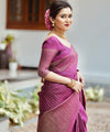 Magenta Pink Jacquard Silk Saree | Bridal & Festive Wear