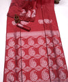 Maroon Banarasi Silk Saree | Bridal & Festive Wear