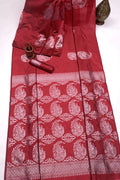Maroon Banarasi Silk Saree | Bridal & Festive Wear