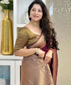 Maroon Banarasi Silk Saree | Bridal & Festive Wear