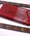 Maroon Banarasi Silk Saree | Bridal & Festive Wear