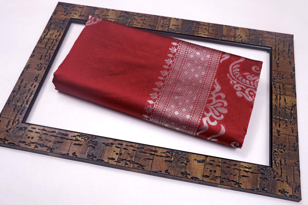 Maroon Banarasi Silk Saree | Bridal & Festive Wear