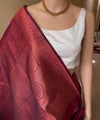 Maroon Banarasi Silk Saree | Bridal & Festive Wear