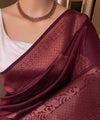 Maroon Banarasi Silk Saree | Bridal & Festive Wear