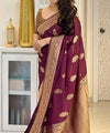Maroon Banarasi Silk Saree | Bridal & Festive Wear
