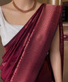 Maroon Banarasi Silk Saree | Bridal & Festive Wear