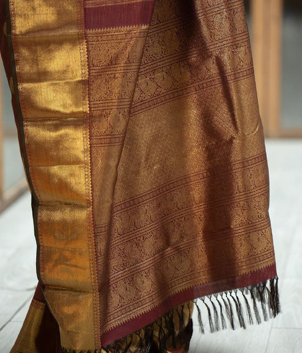 Maroon Banarasi Silk Saree | Ethnic Wear for Women