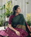 Maroon Banarasi Silk Saree | Festival & Ceremony Wear
