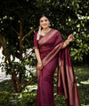 Maroon Banarasi Silk Saree | Festive & Party Wear