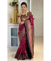 Maroon Banarasi Silk Saree | Festive & Party Wear