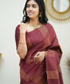 Maroon Banarasi Silk Saree | Festive & Party Wear