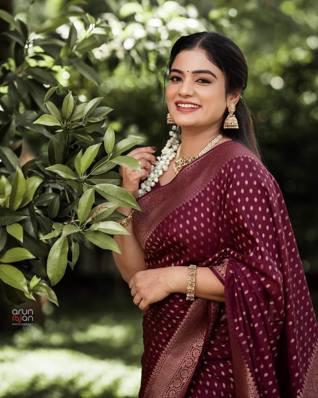 Maroon Banarasi Silk Saree | Festive & Party Wear
