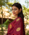 Maroon Banarasi Silk Saree | Festive & Party Wear