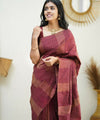 Maroon Banarasi Silk Saree | Festive & Party Wear