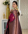 Maroon Banarasi Silk Saree | Festive & Party Wear