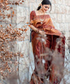 Maroon Banarasi Silk Saree | Traditional Zari Weave