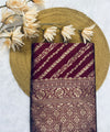 Maroon Banarasi Silk Saree | Traditional Zari Weave